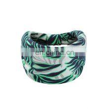 Popular New Printed Flower Turban Hairband Headband With Button thumbnail-5