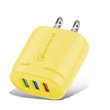 Factory Universal 3.0 USB Wall Charger 5V1A 3USB Travel Fast Chargers EU / US Plug for Iphone Usb Port Plug Fast Charging Qc3.0 thumbnail-5