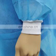 Blue Disposable Polypropylene Lab Coat Visitor Coat With Pockets for Scrubs Medical Supply thumbnail-5