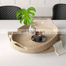 Excellent Quality Seagrass Serving Tray Decor Table Coffee Tray Vietnam Supplier thumbnail-1