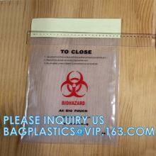 Biohazard Specimen Bags,Zip Specimen Transport Bag, Tear Off Pouch Bags, Attached Document Pouch. Printed Transport Bags thumbnail-2