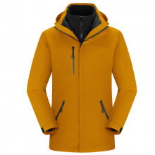 Wholesale Men's and Women's 3-in-1 Waterproof Winter Jacket Breathable Soft Zipper Sealed Red Mountaineering Outdoor Equipment thumbnail-5