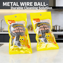 Custom Stainless Steel Scourer Pot Clean Scouring Pad for Kitchen Clean thumbnail-3