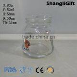 60ml Hot Sale Wide Mouth Glass Baby Milk Feeding Bottle thumbnail-1