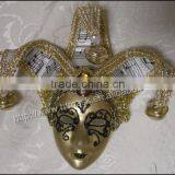 Handprint Decron Pendant Rhinestone Mask