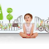 Removable Wall Stickers Environmental Bedroom living room entrance hallway wall stickers bicycle green fence stickers Sweet Home