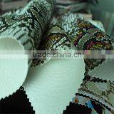Printing Embossed Snake Skin Washed Pattern and PU Material Decorative Artificial Leather for Handbags thumbnail-6