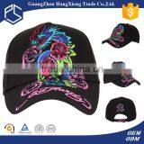 High Quality Cotton 3D Embroidery Black Baseball Caps