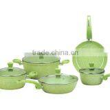 9PCS Forged Aluminium Marble Ceramic Coating Cookware Set C1122