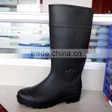 Black Soft Pvc Rain Shoes for Wholesale thumbnail-1