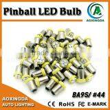 Yellow Light Smd 6.3V #44 47 BA9S Pinball Led Bulb