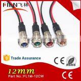 Wenzhou Green Lamp 12MM Metal 12V DC Led Side Signal Lights Bulbs With Wire thumbnail-2