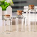 22mm diameter clear glass bottles with cork