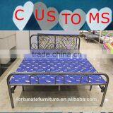 Superior Queeen Size Bedroom Metal Bed thumbnail-1