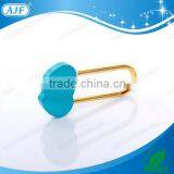 AJF New Arrival Only Manufacturer Long Hook Aluminium Different Color Double Heart Padlock