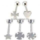 Titanium Plated Tongue Ring Straight Barbell