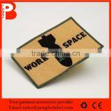 Custom Logo Sew on Embroidery Patch for Clothing With Merrow Border