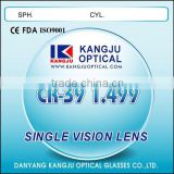CR-39 1.499 Single Vision Uncoat organic lens