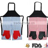 2016 hot sale kitchen multiple silicone with cotton apron support Trade Assurance
