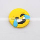 Top Selling Silicon Smilling Emoji Round Magnetic Brooch for Party Girl's Kid's Brooch Pin Supplier's Choice thumbnail-2