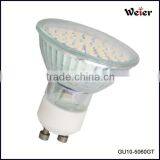 220V 3W 3528 60SMD Warm White Cheap CE RoHS GU10 LED Light.