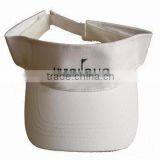 White Sun Visor Hat With Embroidery Logo