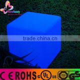 2016 hot promotional waterproof plastic multi color changing led cube led seat led chair light
