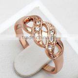 Fashion Hollow Spiral Micro Pave Simple Ring Rose Gold Plated Wide Rings For Women thumbnail-4