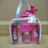 Selling Bath Set in Pvc Cosmetic Bag for Christmas Promotional Gift thumbnail-1