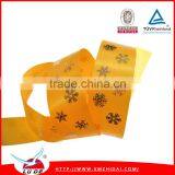 Christmas Snowflake Printed Satin Ribbon, DIY Handmade Materials for Sale thumbnail-6