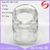 Big Mouth Glass Reed Aroma Diffuser Bottle With Cork Square Home Decorative Glass Jar thumbnail-4