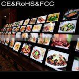 Restaurant Wall Mounted Light Menu Holder A3 A4 Acrylic Led Backlit Menu Board