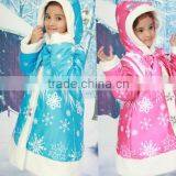 2014 Hot sale fashion hot pink black snow frozen elsa baby coat