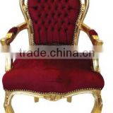 red baroque style dining armchair
