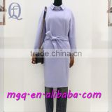 Two kinds of wear method cashmere coat Suit collar with belt Sided Hand sewn cashmere coat