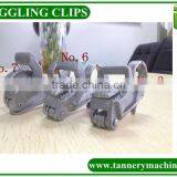 leather toggling machine clip hooking hangers clip