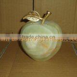Best Salling PAKISTANI SUPPLIER NICE & SHINE ONYX APPLE WITH BRASS LEAF HANDICRAFTS thumbnail-6