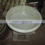 High Quality NATURAL STONE PURE WHITE ONYX SINKS BASINS COLLECTION thumbnail-5
