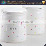 White Ceramic Canister Food Storage Box for House thumbnail-2