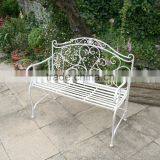 Spring Vintage White Iron Garden Bench Poland thumbnail-1