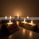 New Style Cheap Wood Chunk Tealight Candle Holder for Wedding thumbnail-1
