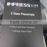 Sand Blasted Logo Slate Placemat With Rough Edge for UK and France thumbnail-3