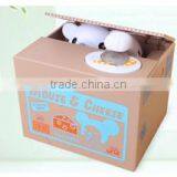 Coin Bank Money Box Plastic Electronic Cute Coin Saving Stealing Dog thumbnail-2