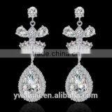 Wholesale Stock Small Order Fashion Women Flash Crown Zircon Earrings thumbnail-2