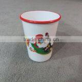 330ml Tea Coffee Milk Metal Enamel Coated Cup With Rim Steel Mug Glass thumbnail-5