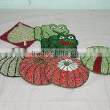 Beaded Coasters,Designer Beaded Coasters,Colorful Coasters thumbnail-1