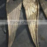 Antique Hand Carving Gold Wooden Dance Angel Wings thumbnail-3