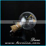 Antique Copper Cap Pink Beads DIY Mini Glass Bottle Pendant thumbnail-3