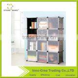 Multipurpose Home Bookcase Storage Cabinet Plastic Waterproof Wardrobe Furniture thumbnail-1