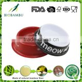 Customized Endurable Diswasher safe bamboo fiber pet bowls